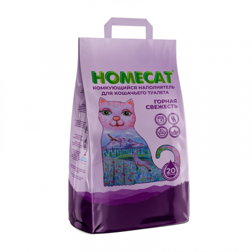 Изображение HOMECAT 10л Горная свежесть комкующийся от магазина Profzoo
