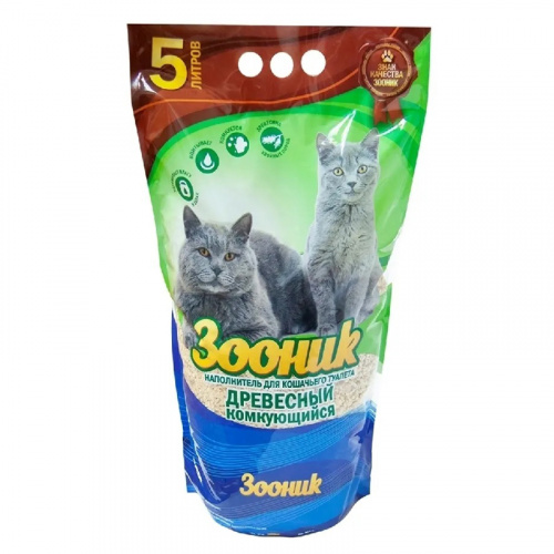 Изображение Зооник 5л древесный комкующийся  от магазина Profzoo