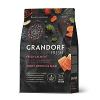 Изображение Grandorf Fresh Dog Adult Med&Maxi Свежее мясо лосося с бататом для средних и крупных пород 3кг от магазина Profzoo