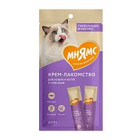 Изображение Мнямс Крем-лакомство с тунцом Кацуо и Магуро 60г от магазина Profzoo