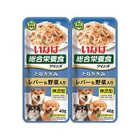 Изображение INABA ТВИНС пауч 2х40г Курица и Куриная печень с овощами для собак от магазина Profzoo