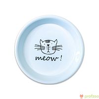 Изображение Миска керамика "MEOW" 200мл белая "Mr.Kranch" от магазина Profzoo