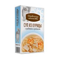 Изображение Дер.лак. Суп из курицы с креветкой и гребешком для кошек 4х35г от магазина Profzoo