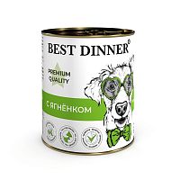 Изображение Best Dinner Premium Меню №1 консервы 340г Ягненок для щенков и юниоров от магазина Profzoo