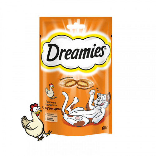 Изображение Dreamies Курица 60г для кошек от магазина Profzoo