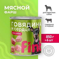 Изображение FINT консервы Говядина и Сердце для собак 850г от магазина Profzoo