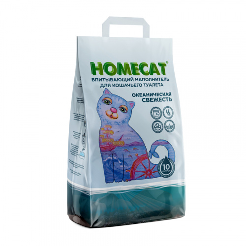 Изображение HOMECAT 10л Океаническая свежесть впитывающий от магазина Profzoo