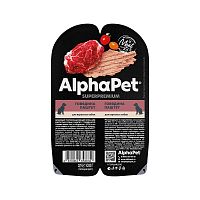 Изображение AlphaPet Superpremium консервы 100г Говядина паштет для собак от магазина Profzoo