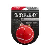 Изображение Playology игр. Жевательный мяч Squeaky Chew Ball 8см с пищалкой с ароматом говядины красн. для собак от магазина Profzoo
