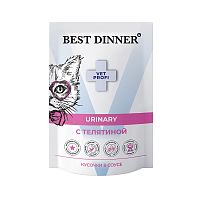 Изображение Best Dinner Exclusive Vet Profi пауч 85г Urinary Телятина кусочки в соусе для кошек от магазина Profzoo