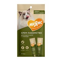 Изображение Мнямс Крем-лакомство с уткой и тунцом Кацуо 60г от магазина Profzoo