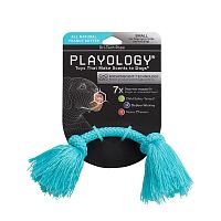 Изображение Playology игр. Жевательный канат Dri-Tech Rope с ароматом арахиса голубой маленький для собак от магазина Profzoo
