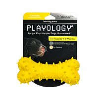 Изображение Playology игр. Дентальная жеват.косточка Puppy Teething Bone для щенков с ароматом курицы желтая от магазина Profzoo