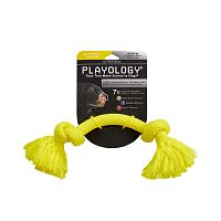 Изображение Playology игр. Жевательный канат Dri-Tech Rope с ароматом курицы средний желтый для собак от магазина Profzoo