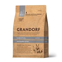 Изображение Grandorf Dog Medium & Maxi Кролик и Индейка для средних и крупных пород 1кг от магазина Profzoo