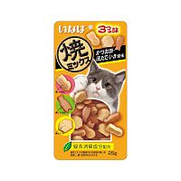 Изображение INABA ЯКИМИКСУ со вкусом кацуобуси,морского гребешка и кальмара для кошек 25г от магазина Profzoo