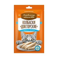 Изображение Дер.лак. 60г Колбаски "Докторские" с нежным лососем для кошек от магазина Profzoo