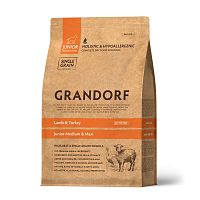 Изображение Grandorf Dog Junior Medium & Maxi Ягненок и Индейка для юниоров 10кг от магазина Profzoo