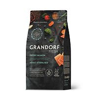 Изображение Grandorf Fresh Cat Sterilised Свежее мясо лосося с бататом для стерилизованных кошек 400г от магазина Profzoo