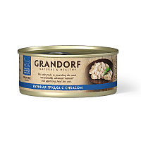 Изображение Grandorf Cat консервы Куриная грудка с сибасом для кошек 70г от магазина Profzoo