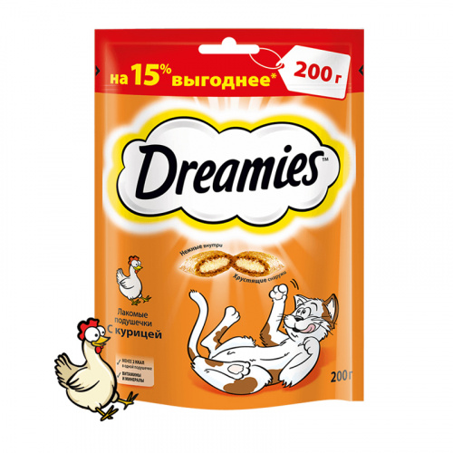 Изображение Dreamies Курица 200г для кошек от магазина Profzoo