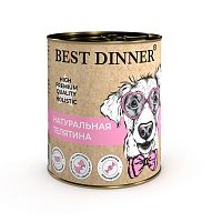 Изображение Best Dinner High Premium консервы 340г Натуральная телятина для собак и щенков от магазина Profzoo