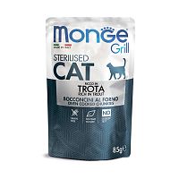 Изображение Monge Cat Grill пауч Итальянская форель для стерилизованных кошек 85г от магазина Profzoo