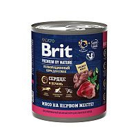 Изображение Brit Premium консервы 850г Сердце и Печень для собак всех пород от магазина Profzoo