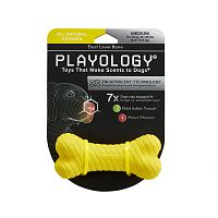 Изображение Playology игр. Двухслойная жев.косточка Dual Layer Bone с ароматом курицы средняя желтая для собак от магазина Profzoo
