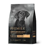 Изображение Premier Dog Junior Medium & Maxi Свежее мясо индейки для юниоров средних и крупных пород 10кг от магазина Profzoo