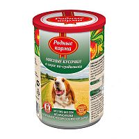 Изображение Родные корма консервы 410г Мясные кусочки в соусе по-суздальски для собак от магазина Profzoo