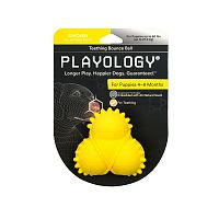 Изображение Playology игр. Дентальный жеват.тройной мяч Squeaky Bounce Ball с ароматом курицы желтый для щенков от магазина Profzoo