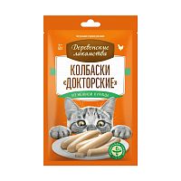 Изображение Дер.лак. 60г Колбаски "Докторские" из нежной курицы для кошек от магазина Profzoo