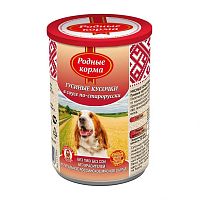 Изображение Родные корма консервы 410г Гусиные кусочки в соусе по-старорусси для собак от магазина Profzoo